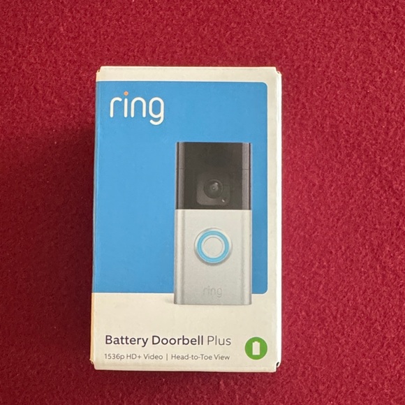 Ring Battery Doorbell Plus in Silver and Black
